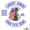 LIBERTY RIDERS WIZARD PATCH EMBROIDERED MOTORCYCLE PATCH SET