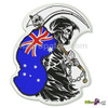 AUSTRALIAN FLAG REAPER WIZARD PATCH EMBROIDERED PERFECTION