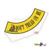 wizard patch DONT TREAD ON ME SIDE ROCKER EMBROIDERED biker patch yellow