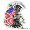 PATRIOTIC REAPER LARGE EMBROIDERED BACK PATCH