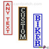 custom vertical bar rocker embroidered biker patch your choice wizard patch