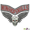 wizard patch WINGED SKULLS CUSTOM EMBROIDERED biker back patch SET
