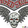 wizard patch WINGED SKULLS CUSTOM EMBROIDERED biker back patch SET