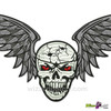 wizard patch WINGED SKULLS CUSTOM EMBROIDERED biker back patch 2