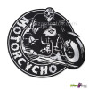 MOTORCYCHO LARGE 11.5 INCH WIDE EMBROIDERED BIKER IRON ON BACK PATCH BADGE