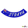 straya australian flag embroidered rocker badge wizard patch aussie biker logo vest design