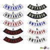 ontario lower rocker embroidered badge biker patch 13 inch wide available in 10 color types north america country