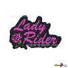 RED ROSE LADY RIDER BADGE BIKER EMBROIDERED SEW OR IRON ON PATCH GIRL MOTORCYCLE JACKET APPLIQUE PINK