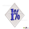 EMBROIDERED PATCH 1 PERCENT DIAMOND BIKER BADGE IN CARNIVALEE FONT SEW OR IRON ON COLOR TYPE 8