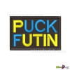 EMBROIDERED FUNNY PUCK FUTIN UKRAINE FLAG COLORED PATCH HILARIOUS SEW OR IRON ON BADGE SUPPORT NO WAR