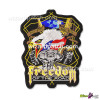 EMBROIDERED BACK PATCH BIKER BADGE FREEDOM LIVE FREE RIDE FREE VEST APPLIQUE LOGO DESIGN MOTO MOTORCYCLE EMBROIDERY V TWIN ENGINE AND EAGLE USA FLAG
