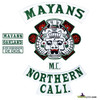 MAYANS MC gang club badge embroidered screen accurate patches, this is the complete 7 piece full vest set!