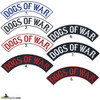 DOGS OF WAR MC BIKER ROCKERS BY WIZARD PATCH, CHOOSE YOUR COLOUR