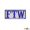 FTW EMBROIDERED BADGE FUCK THE WORLD FOREVER TWO WHEELS IRON OR SEW ON PATCH FOR BIKER VEST AND JACKET COLOR TYPE 1 