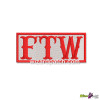 FTW EMBROIDERED BADGE FUCK THE WORLD FOREVER TWO WHEELS IRON OR SEW ON PATCH FOR BIKER VEST AND JACKET COLOR TYPE 3