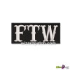 FTW EMBROIDERED BADGE FUCK THE WORLD FOREVER TWO WHEELS IRON OR SEW ON PATCH FOR BIKER VEST AND JACKET COLOR TYPE 7