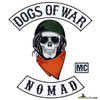 DOGS OF WAR MC BIKER PATCH SET BY WIZARD PATCH