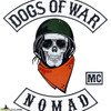 DOGS OF WAR MC BIKER PATCH SET BY WIZARD PATCH