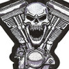 SKULLED V-TWIN AMERICAN SEW ON PATCH
