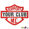 EMBROIDERED SUPPORT YOUR MC BAR AND SHIELD PATCH BY WIZARD PATCH