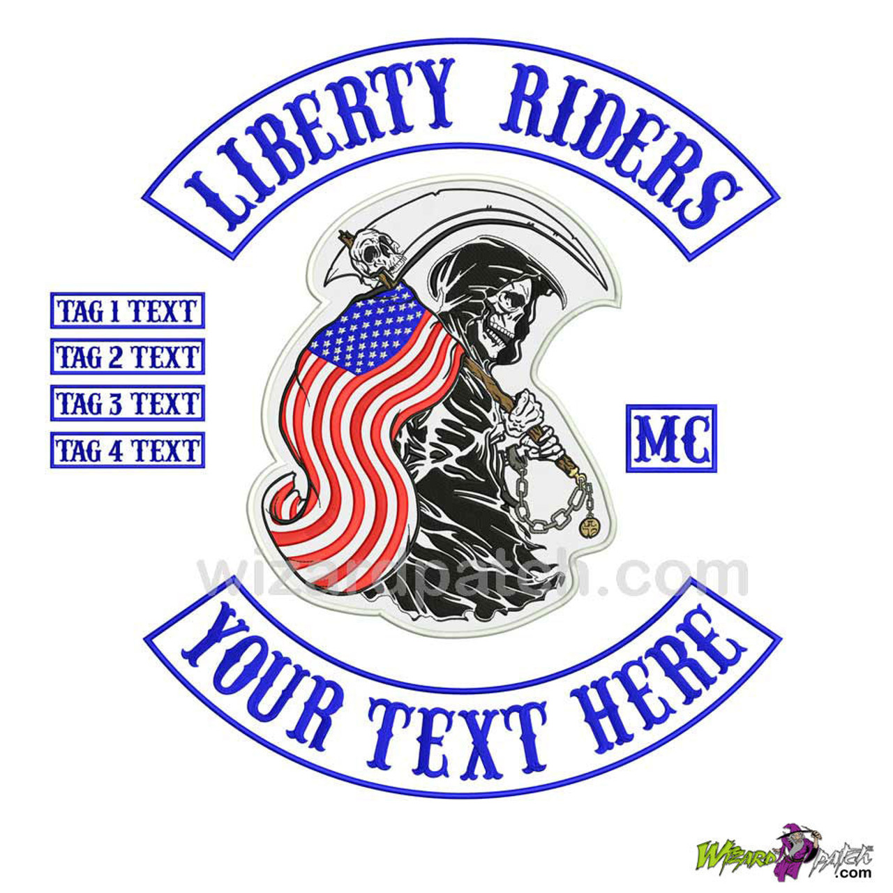 Angels of Death Patches Liberty Motorcycle Biker Patches For Clothing  Embroidery Iron on Patches