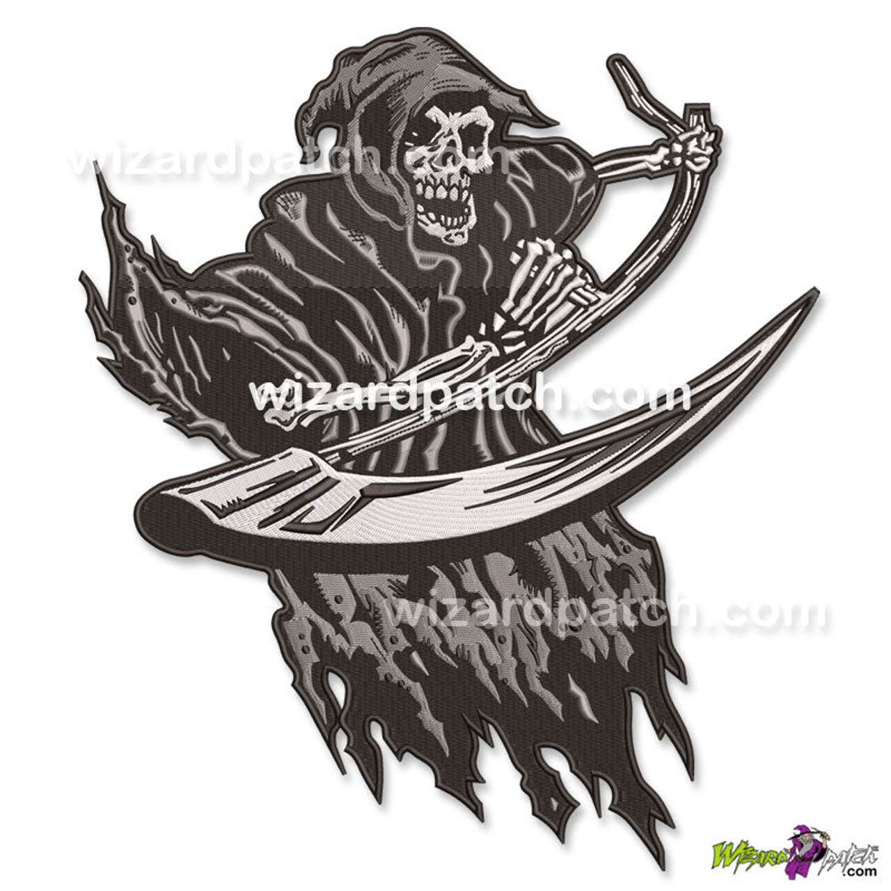Back Patches for Jackets, Biker Scull Patches, Large Patches White