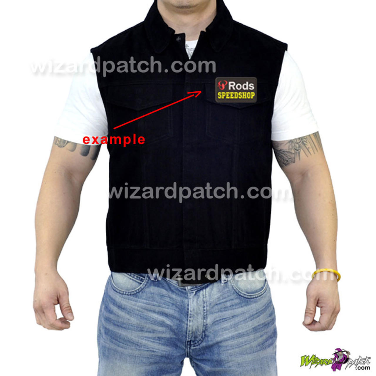 Vest Embroidered Police Patch 11x4 inches - Top Vest Patch Maker