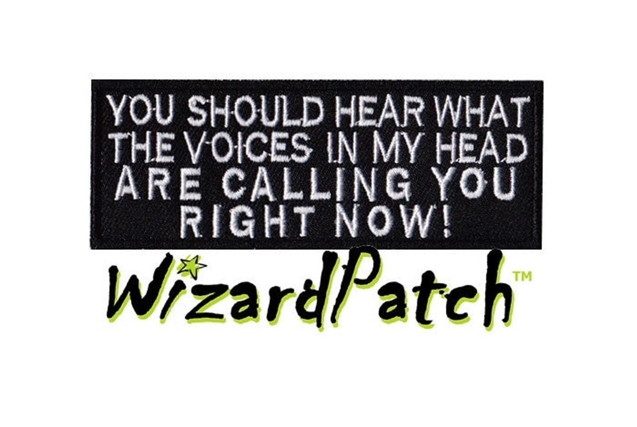 VOICES IN MY HEAD FUNNY PATCH - Wizard Patch