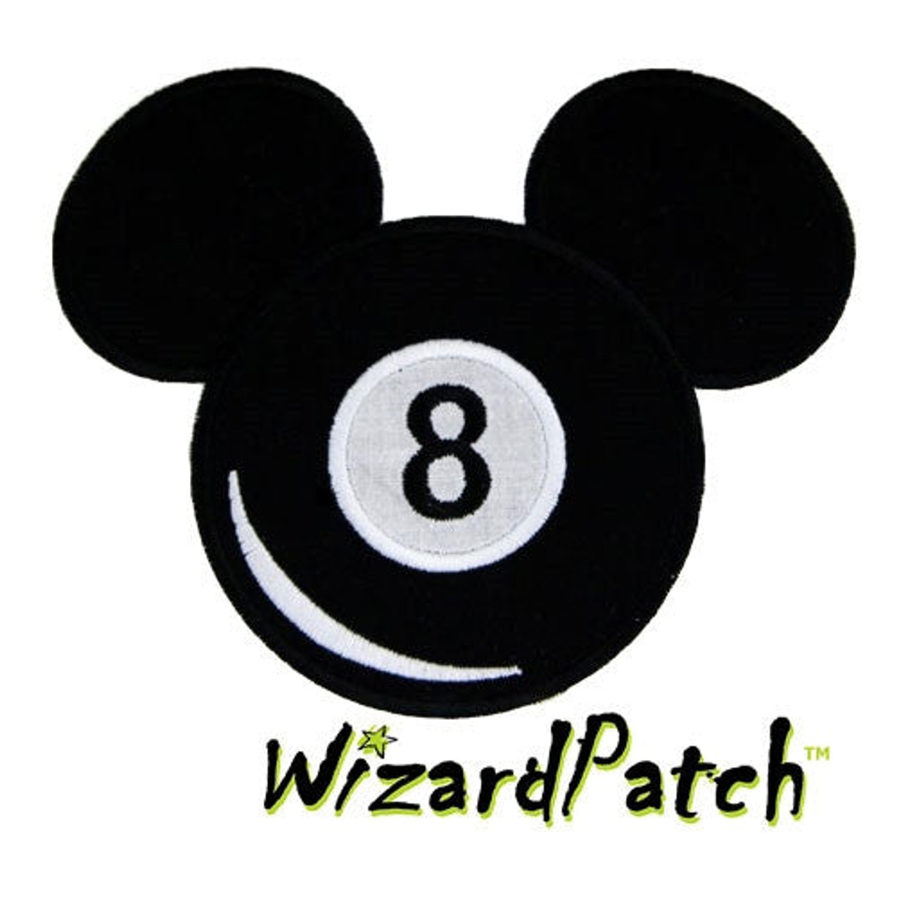 8 BALL Badge Embroidered MICKEY MOUSE PATCH - Wizard Patch