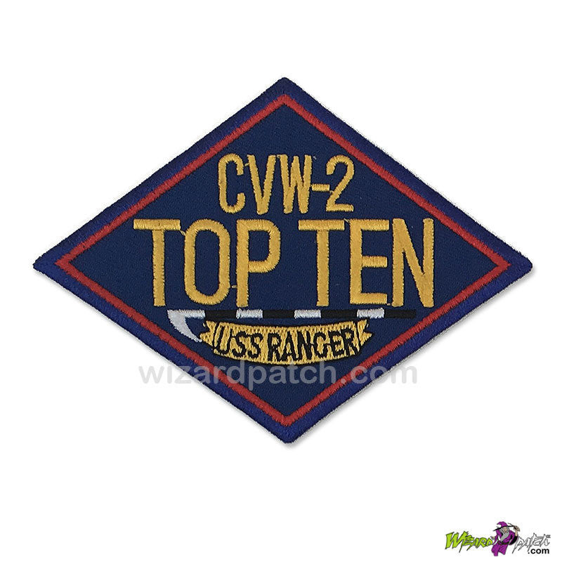 TOP GUN CVW-2 USS RANGER G1 FLIGHT JACKET EMBROIDERED PATCH - Wizard Patch