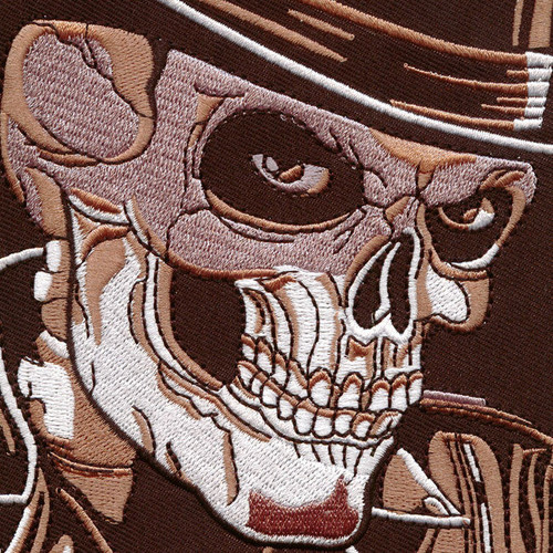 ace skull in top hat detailed embroidered patch ace skull in top hat detailed embroidered patch