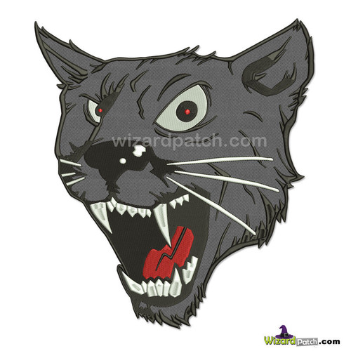 new deep grey panther 11 inch embroidered biker patch by wizard patch new deep grey panther 11 inch embroidered biker patch by wizard patch