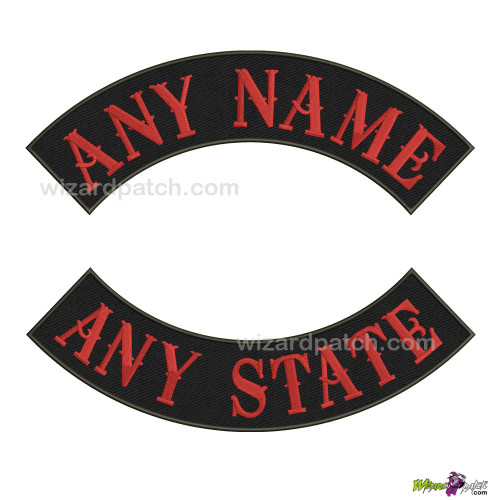 TOP AND BOTTOM ROCKERS, MAKE YOUR OWN PATCHES, CHOOSE YOUR OWN PATCH SET! MAKE YOUR OWN MC CUT. TOP AND BOTTOM ROCKERS, MAKE YOUR OWN PATCHES, CHOOSE YOUR OWN PATCH SET! MAKE YOUR OWN MC CUT.