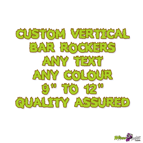 custom vertical bar rocker embroidered biker patch your choice wizard patch custom vertical bar rocker embroidered biker patch your choice wizard patch