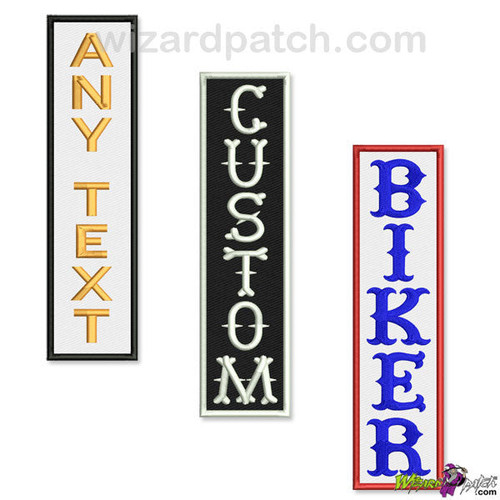 custom vertical bar rocker embroidered biker patch your choice wizard patch custom vertical bar rocker embroidered biker patch your choice wizard patch