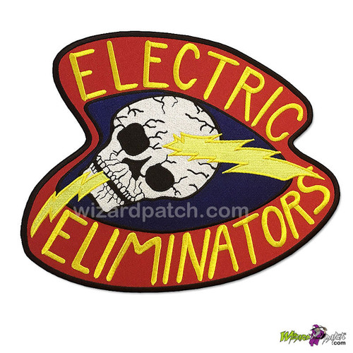 wizard patch warriors electric eliminators 10 inch full size embroidered back patch movie prop best quality