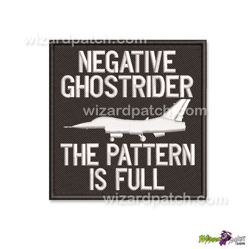 EMBROIDERED TOP GUN NEGATIVE GHOST RIDER PATTERN IS FULL EMBROIDERY IRON ON SEW BADGE PATCH MAVERICK FLYBY USN USAF SQUARE EMBROIDERED TOP GUN NEGATIVE GHOST RIDER PATTERN IS FULL EMBROIDERY IRON ON SEW BADGE PATCH MAVERICK FLYBY USN USAF SQUARE