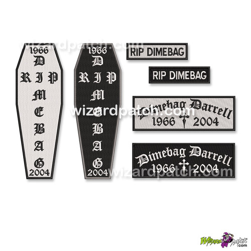 BLS Dimebag Fan Tribute 6 Piece Embroidered Badge Set