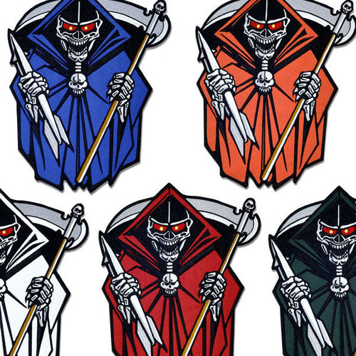 ROCKET REAPER™ OUTLAW LARGE BACK PATCH embroidered badge biker vest logo ROCKET REAPER™ OUTLAW LARGE BACK PATCH embroidered badge biker vest logo