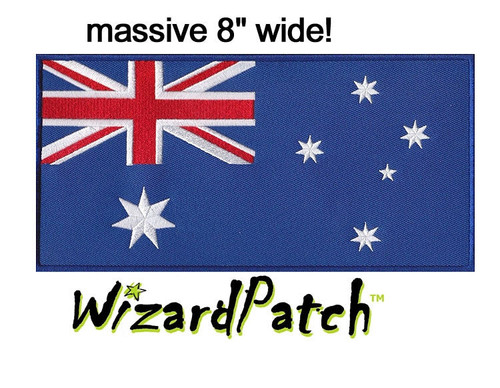 AUSTRALIAN 8&quot; FLAG PATCH, BEST EMBROIDERY GUARANTEED 