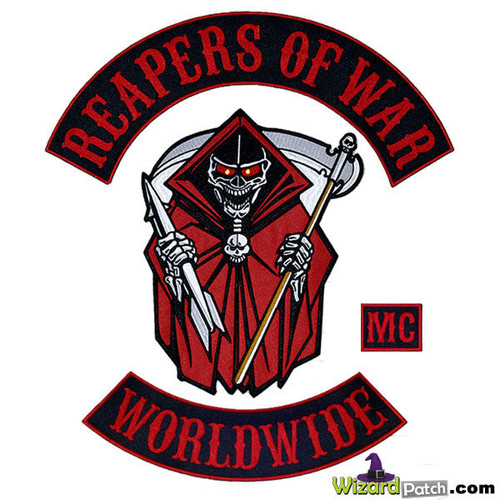 REAPERS OF WAR MC BIKER PATCH SET