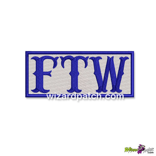 FTW EMBROIDERED BADGE FUCK THE WORLD FOREVER TWO WHEELS IRON OR SEW ON PATCH FOR BIKER VEST AND JACKET COLOR TYPE 1  FTW EMBROIDERED BADGE FUCK THE WORLD FOREVER TWO WHEELS IRON OR SEW ON PATCH FOR BIKER VEST AND JACKET COLOR TYPE 1