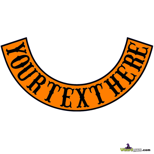 ANY FONT, ANY WORDS, YOUR CHOICE FOR THIS EMBROIDERD CLUB ROCKER BY WIZARD PATCH ANY FONT, ANY WORDS, YOUR CHOICE FOR THIS EMBROIDERD CLUB ROCKER BY WIZARD PATCH