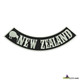NEW ZEALAND LOWER EMBROIDERED BIKER ROCKER FEATURING THE KIWI IN BLACK AND WHITE