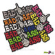 BAD ASS FINGER 10 INCH WIDE wizard embroidered patch best quality MANY COLOURS
