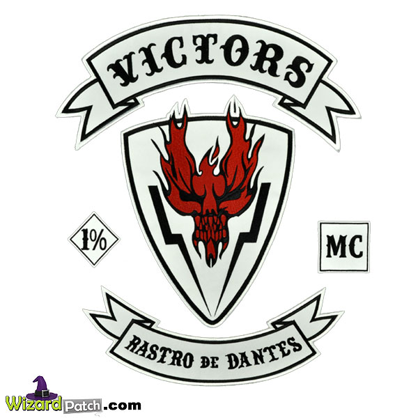 HELL RIDE VICTORS 12 PC EMBROIDERED FULL PATCH SET