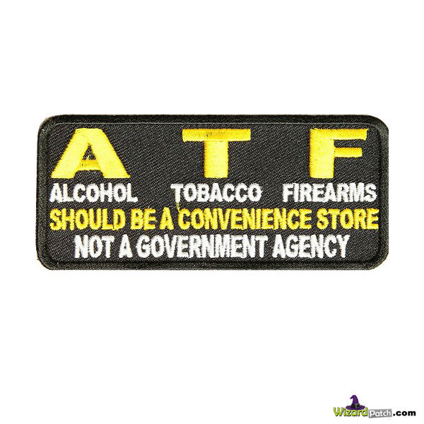 ATF FUNNY EMBROIDERED BIKER VEST PATCH - Wizard Patch