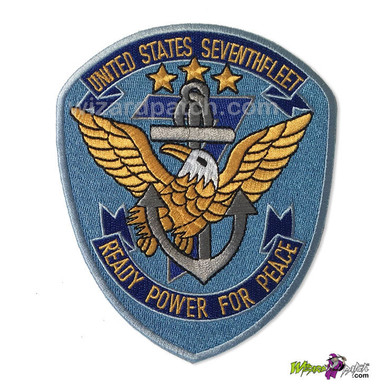 No.1024 ☆横振り刺繍パッチ☆ U.S SEVENTHFLEET wizard-top-gun-embroidered-