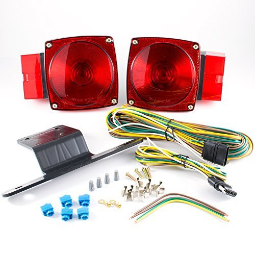 Submersible Over 80" Universal Mount Combination Trailer Tail Lights Kit