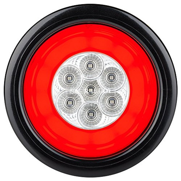 HALO LED 4" Sealed Round Stop/Turn/Tail Lights - White Lens